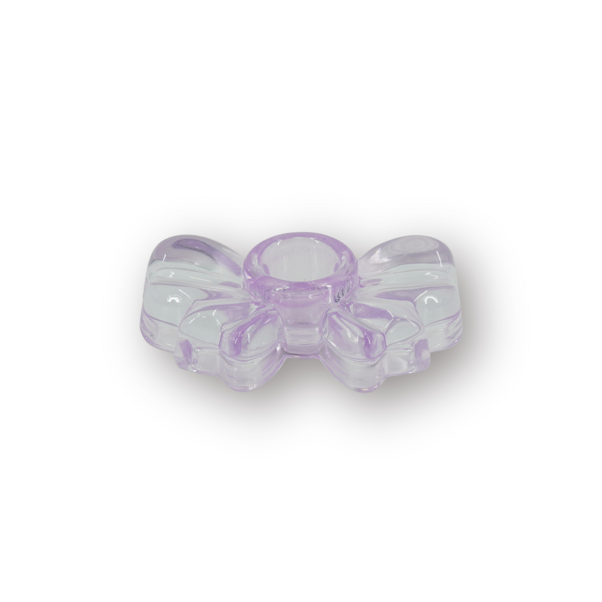 Kaarshouder Strik - Glas - Lila - 9,5x6,5x2,5cm