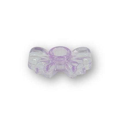 Kaarshouder Strik - Glas - Lila - 9,5x6,5x2,5cm