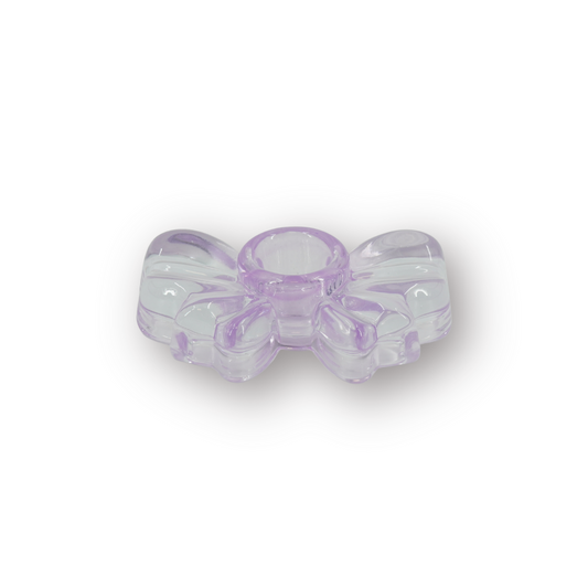 Kaarshouder Strik - Glas - Lila - 9,5x6,5x2,5cm