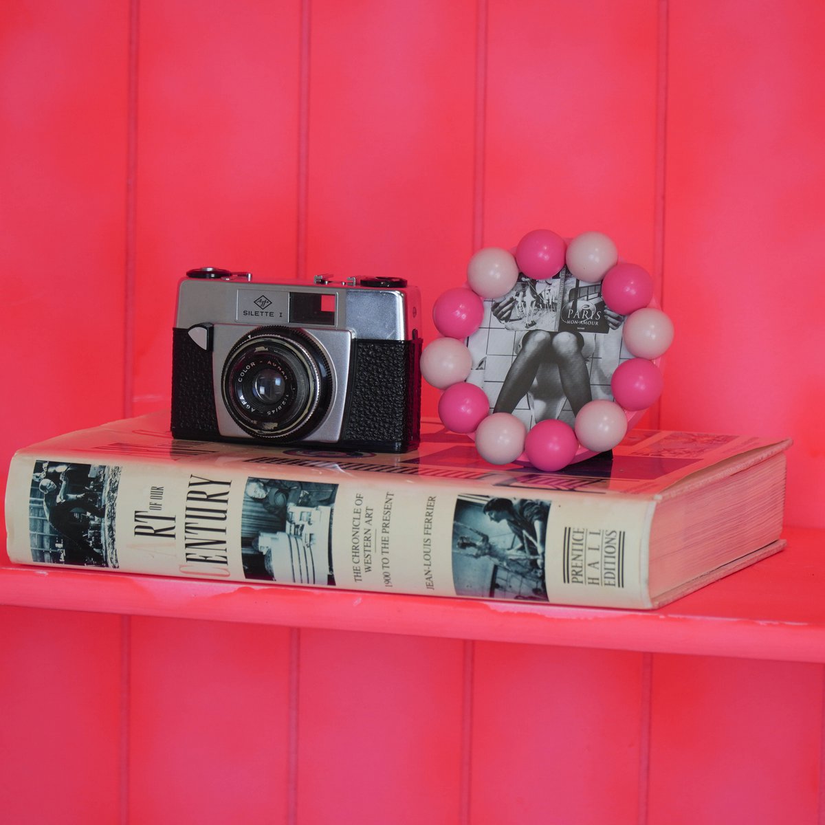 Fotolijst - Bubbels - Licht/Neon Roze -14,5x14,5cm
