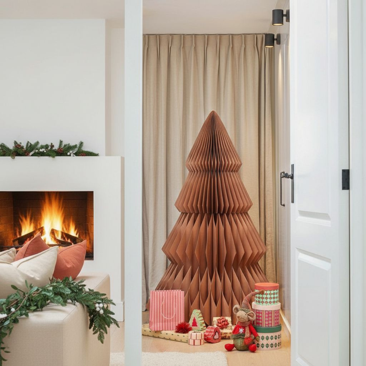 Decoratieve kerstboom  Bruin