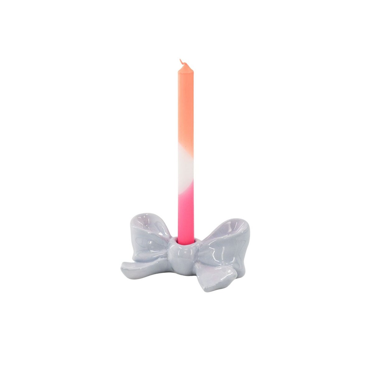 Kandelaar- Bow-keramische lilac- 18x9x7 cm