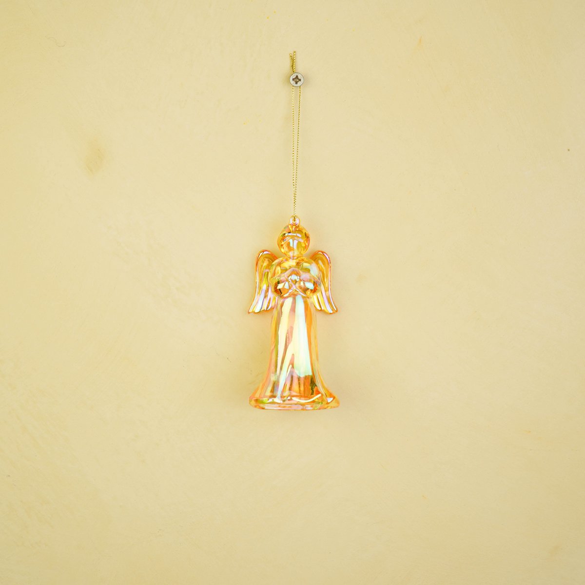 Ornament - Engel - Kunststof - Geel - 6x5,5x11 cm