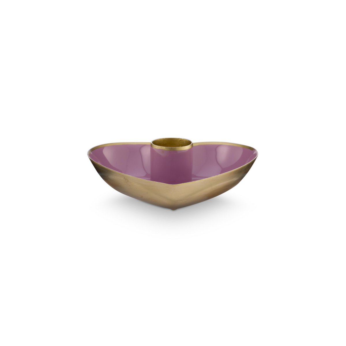 Set/2 kandelaar houder Metaal Heart Lila