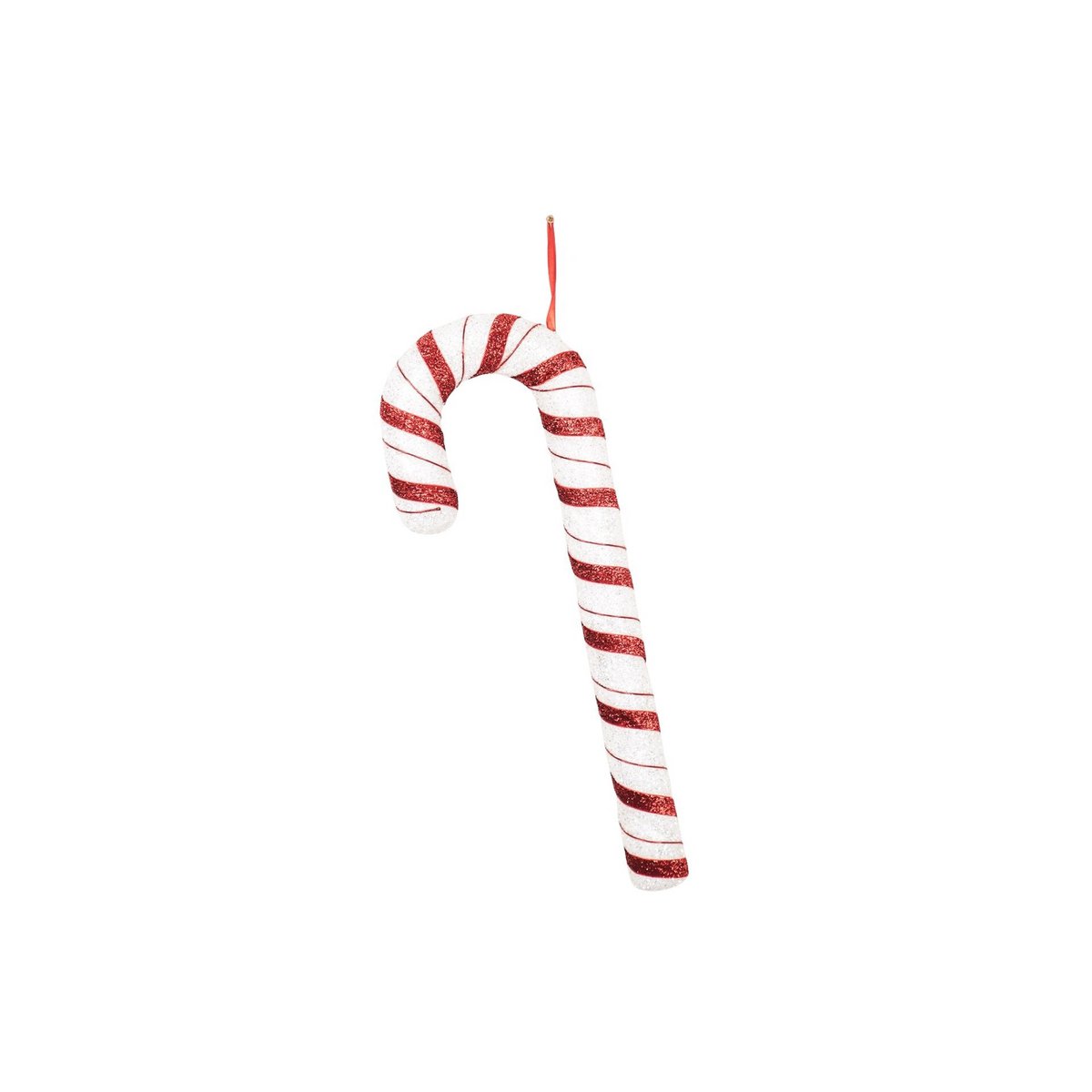 Decoratie - Zuurstok - Schuim - Wit/Rood - 52cm