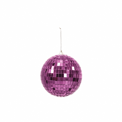 Kerstdecoratie - Kersthanger - Discobal - Foam - Roze - 10x10x10cm