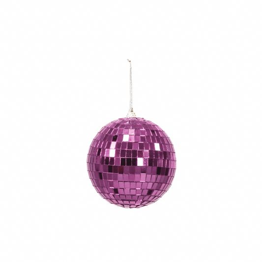 Kerstdecoratie - Kersthanger - Discobal - Foam - Roze - 10x10x10cm