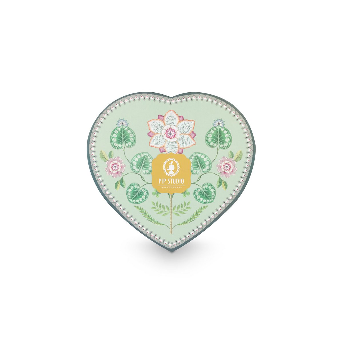 Set/2 Heart borden Lily&Lotus Light Groen