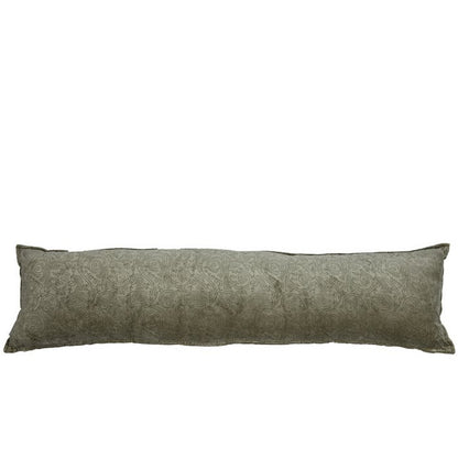 Fluwelen kussen Delfina olijf 120x30