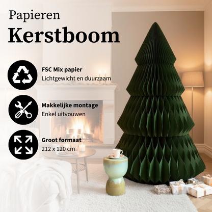 Decoratieve kerstboom  Donkergroen