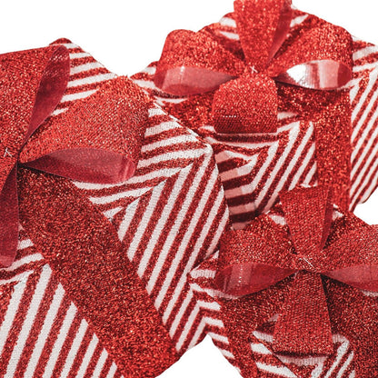 LED Xmas Gift - S3 - Polysenee - Rood/White -15/20/25cm