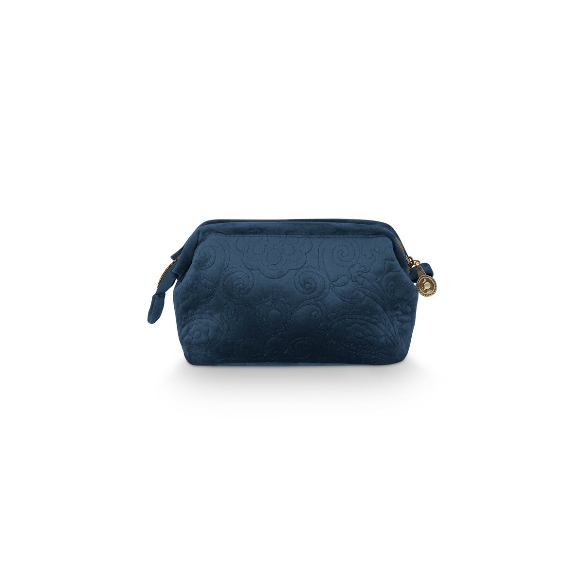 Cosmetic Purse Small Velvet Quiltey Days Blue