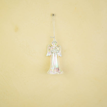 Ornament - Engel - Kunststof - Transparant - 6x5,5x11 cm