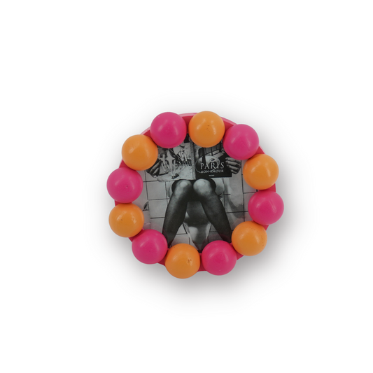 Fotolijst - Bubbels - Neon Roze/Oranje -14,5x14,5cm