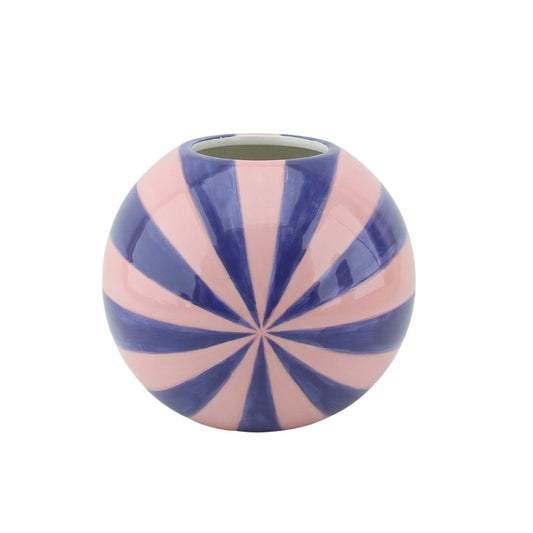 Vaas - Bloemvaas Swirl - Pink/blauw - 20x20x20cm