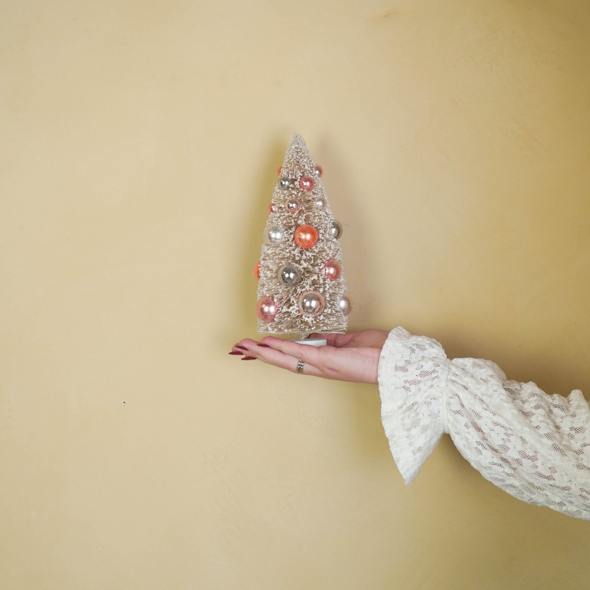 Kerstboom - Sisal/Kunststof - Taupe - 11x23cm