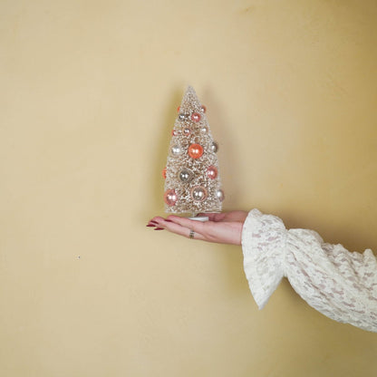 Kerstboom - Sisal/Kunststof - Taupe - 11x23cm