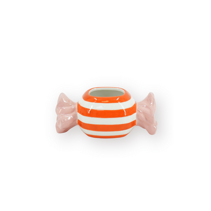 Pot - Bloempot - Toffee Candy - Oranje/Roze -12,5x6x6cm
