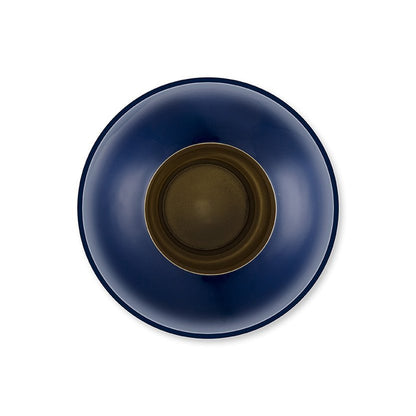 Vaas metaal hoog royal blauw