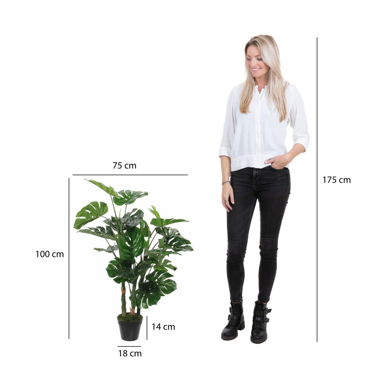 Kunstplant Monstera Groen