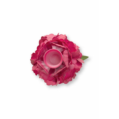 kandelaar houder metaal bloem roze
