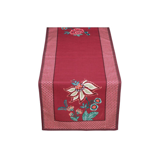 Tafelloper Flower Festival Dark Pink 50x150cm