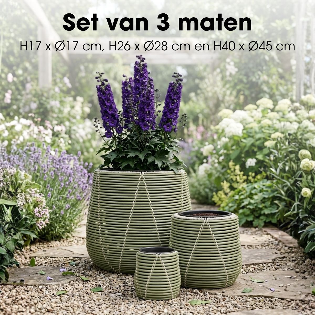 Bloempot buiten Cancun Lichtgroen
