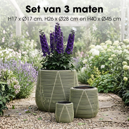 Bloempot buiten Cancun Lichtgroen