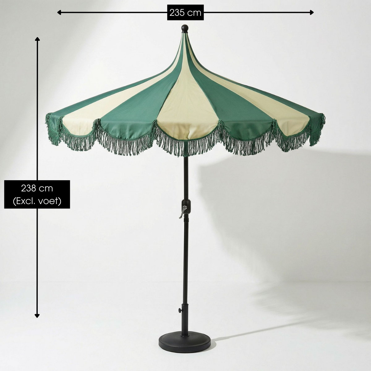 Parasol Kim Donkergroen