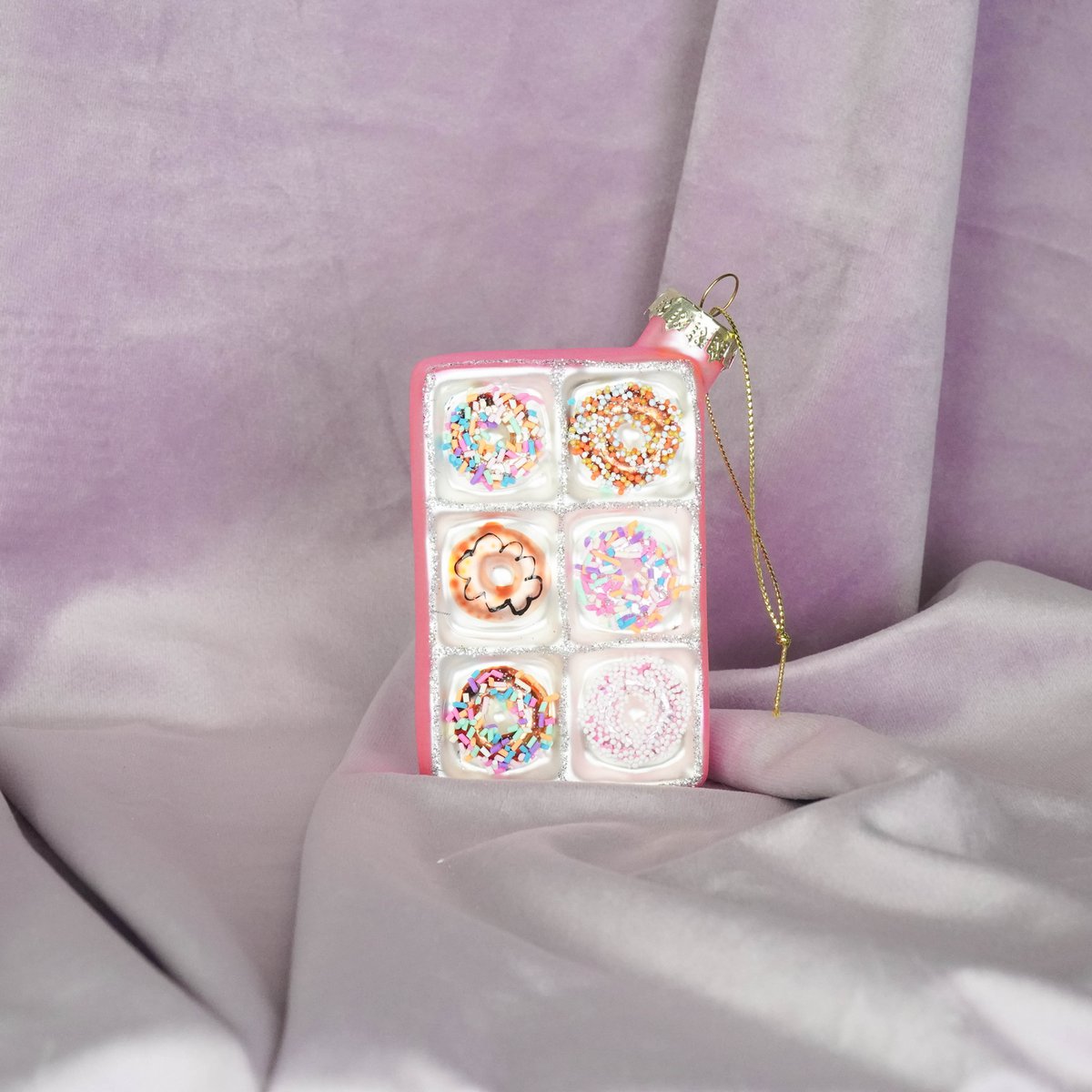 Kersthanger - Donutpakket - Meerkleurig - 6x3x9cm