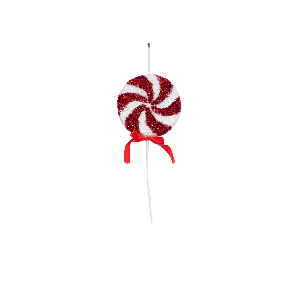 Decoratie - Lolly Pop - Glitter - Rood/Wit - 15x35cm