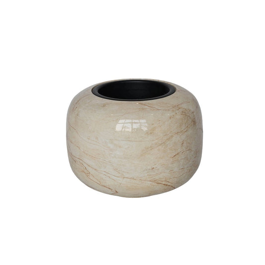 Plantenpot - Phuket glossy beige marble