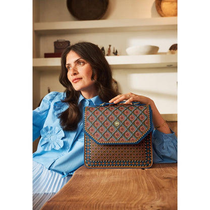Frances Cross Body tas Medium Imani Blue