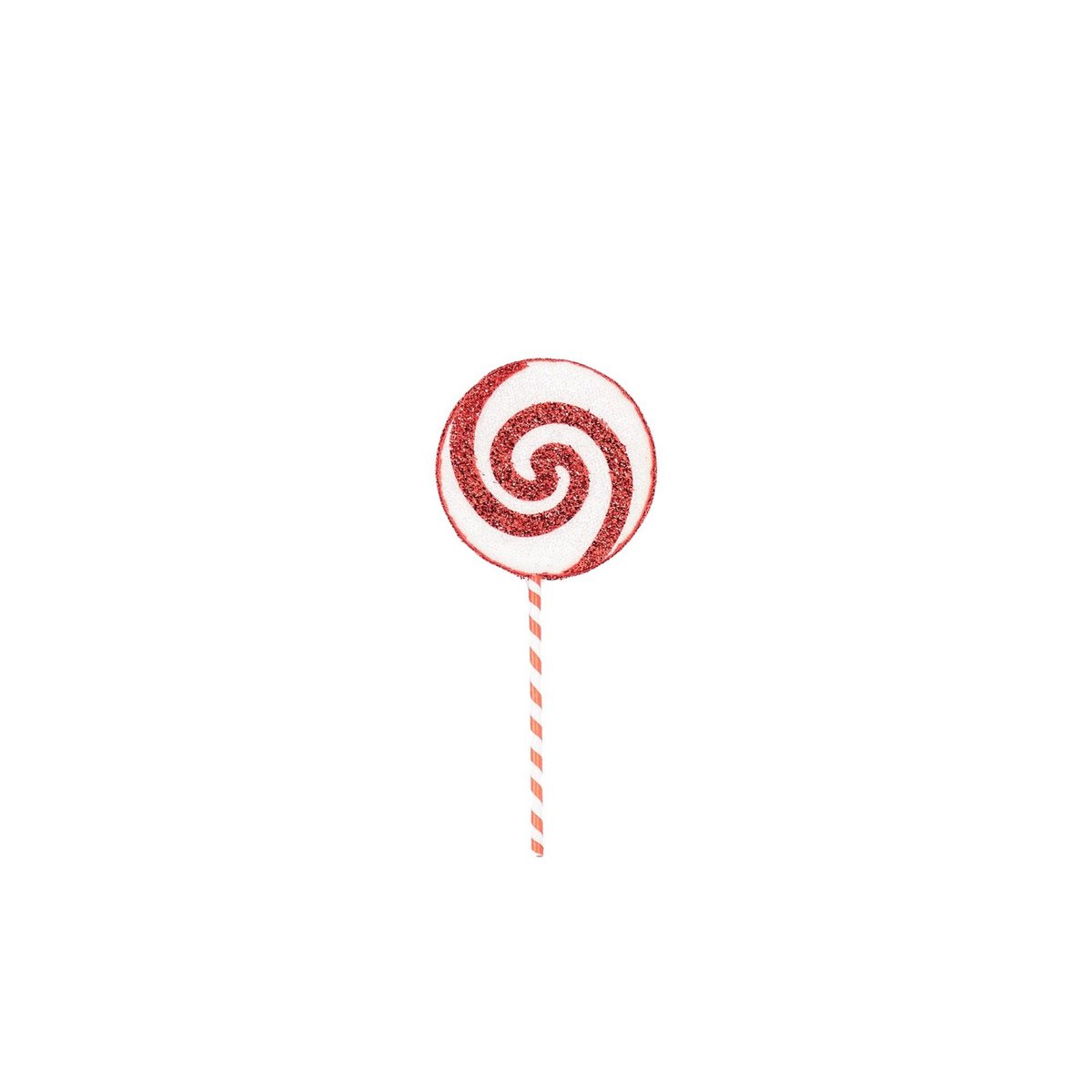 Kerstdecoratie - Lolly Pop - Foam - Wit/Rood - 15x35cm