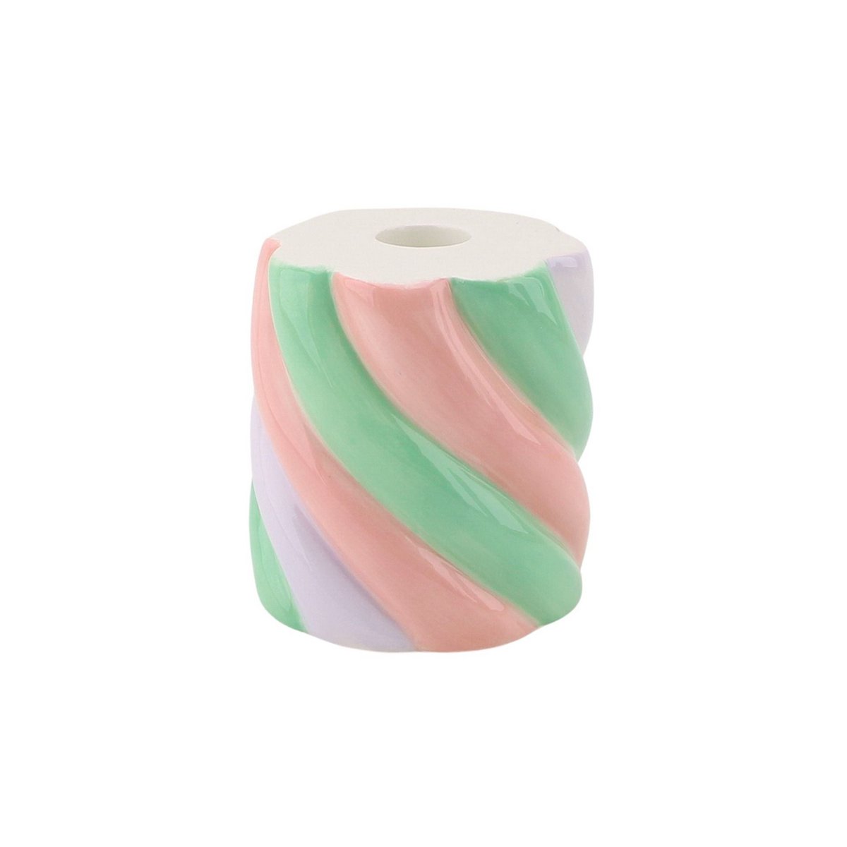 Kandelaar - Marshmellow- Pink/Mint/Lilac - 8,5x8,5x9cm