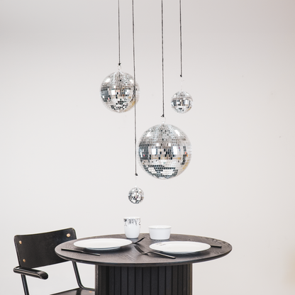 Kerstdecoratie - Kersthanger - Discobal - Schuim - Zilver - 10x10x10cm