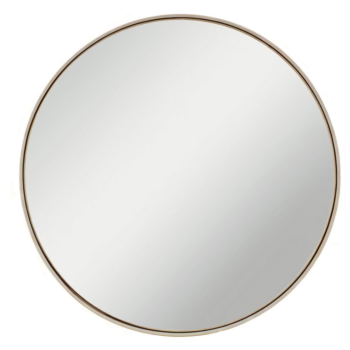 Mirror- Round Wall Mirror Ø80 cm – Taupe Metal Frame