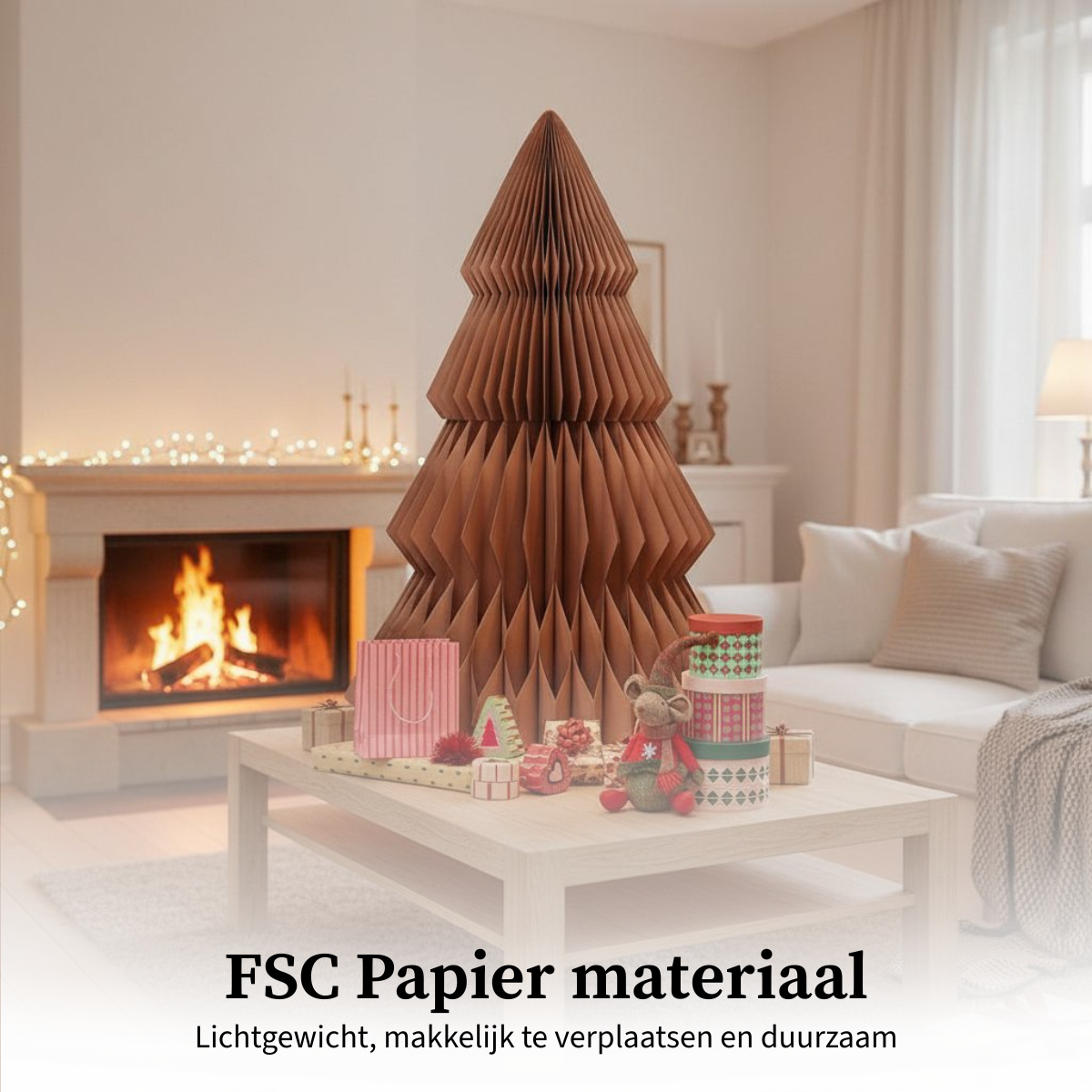 Decoratieve kerstboom  Bruin