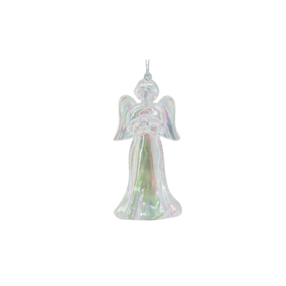 Ornament - Engel - Kunststof - Transparant - 6x5,5x11 cm