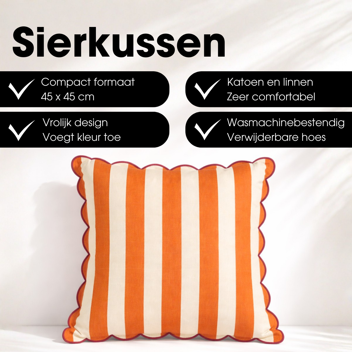 Sierkussen  Oranje