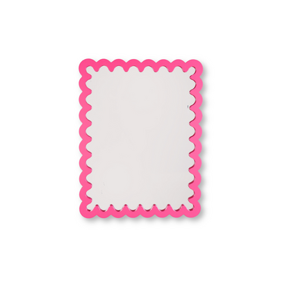 Spiegel - Wavey - Neon Roze - MDF - 24x33x1,5cm