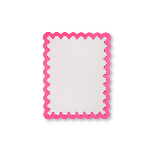 Spiegel - Wavey - Neon Roze - MDF - 24x33x1,5cm