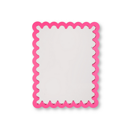 Spiegel - Wavey - Neon Roze - MDF - 33x43x1,5cm