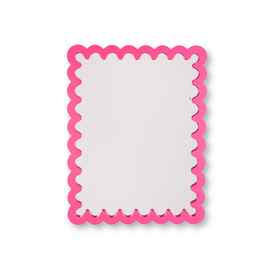 Spiegel - Wavey - Neon Roze - MDF - 33x43x1,5cm