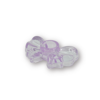Kaarshouder Strik - Glas - Lila - 9,5x6,5x2,5cm