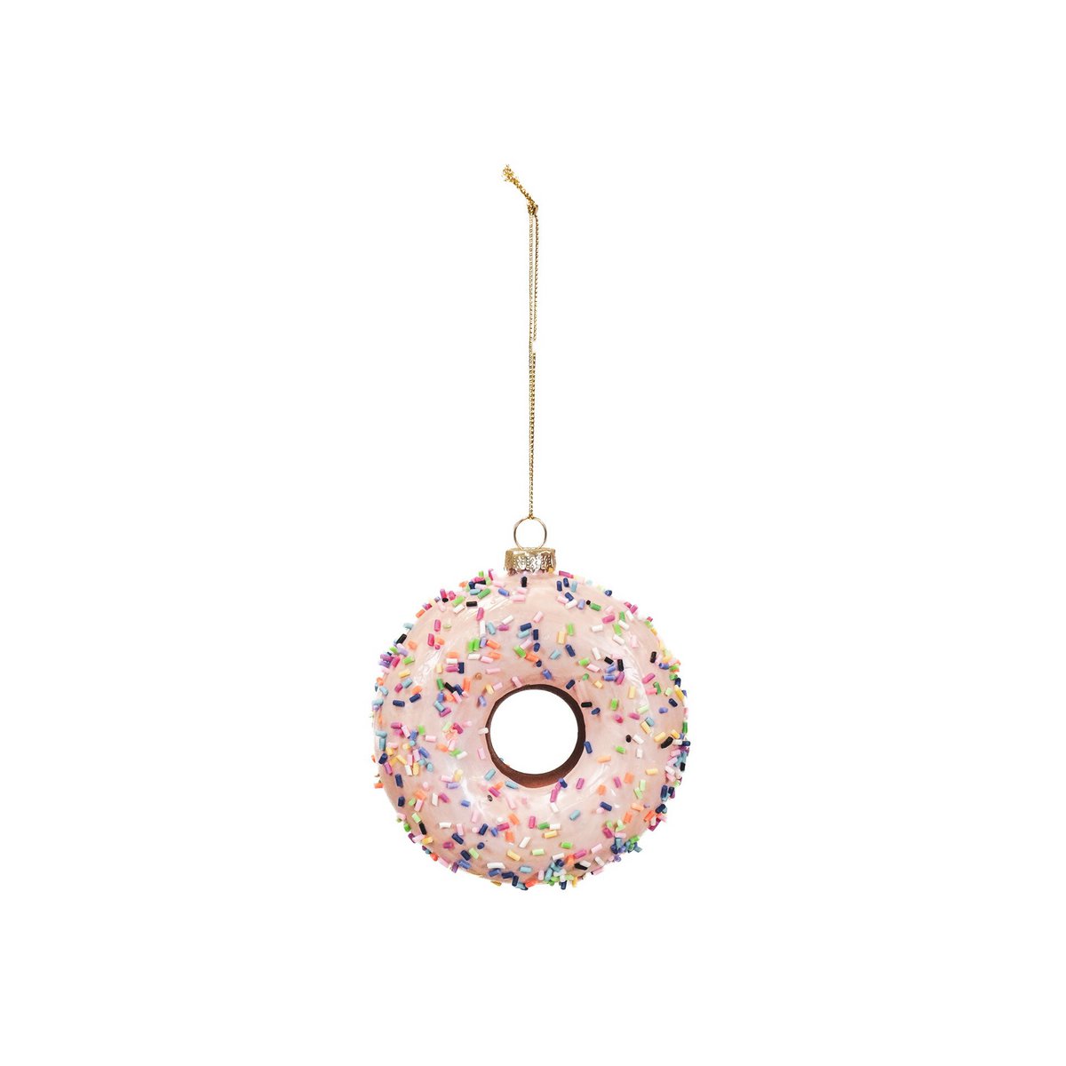 Kersthanger - Donut - Glas - 9,5x3,5cm