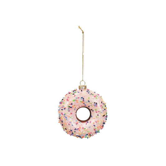 Kersthanger - Donut - Glas - 9,5x3,5cm