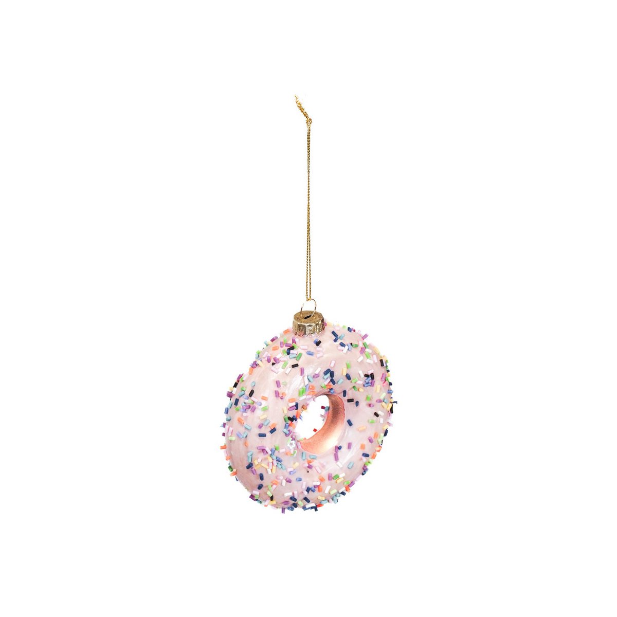 Kersthanger - Donut - Glas - 9,5x3,5cm