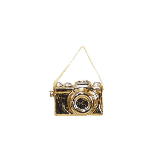 Kersthanger - Camera - Glas - Goud - 8x5x4cm
