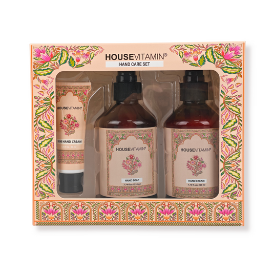 Handverzorging Cadeauset - Veganistisch - Handzeep | Handcrème - Amber - 18,5x6,5x16,5cm